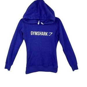 Gymshark Blue Long Sleeve Athletic Wear Slim Fit Pullover Hoodie Women's Size XS
